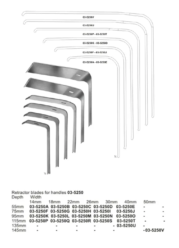 Retractors, Vario Retractor System, Germ. Fed. Patent, Germ. Fed . Regd. Des, US-Patent.